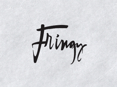 Fringy brush calligraphy draft lettering logo sketch typography