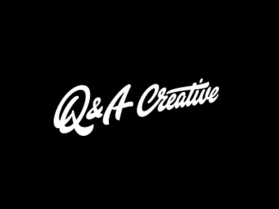 Q&ACreative cursive custom design identity lettering logo sublogo typography