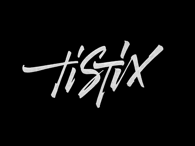 TiStix brush pen brush pen script calligraphy custom design draft lettering logo logotype process sketch wip