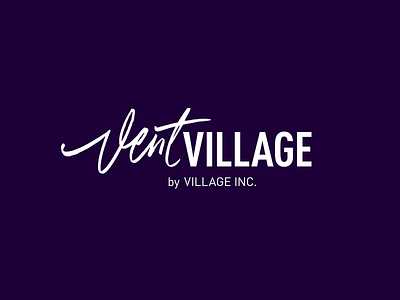 Vent Village calligraphy lettering logo logotype process sketch typography wip
