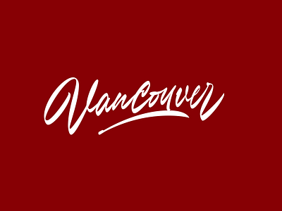 Vancouver brush pen script. brush script calligraphy canada lettering t shirt vancouver vector