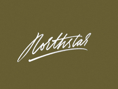 Northstar church brush pen calligraphy church hand writing lettering logo