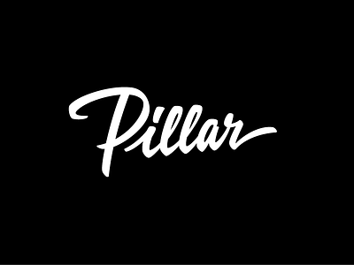 Pillar branding calligraphy custom identity lettering logo logotype pillar script