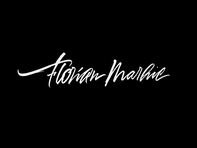 Florian Marhic brushpen script brushscript calligraphy lettering logo logotype script