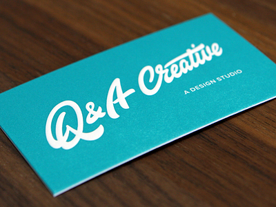 Q&A Creative business card businesscard card identity lettering logo logotype stationary typography