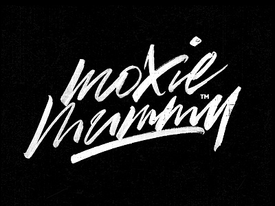 Moxie Mummy calligraphy design draft logo logotype sketch