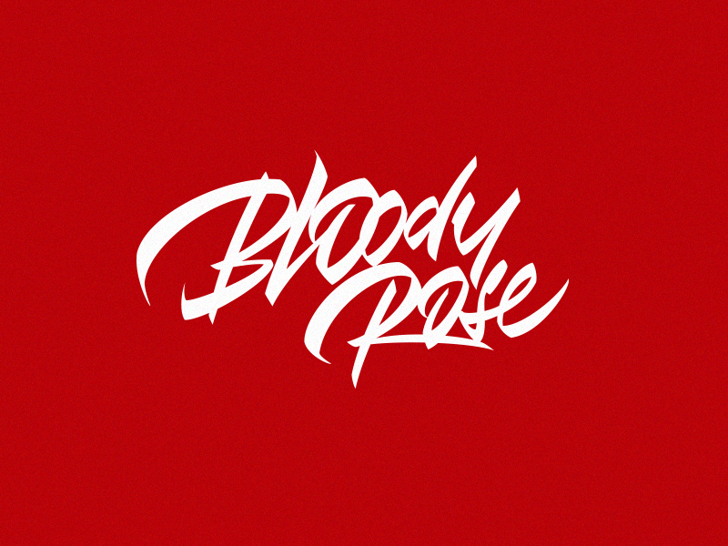 Bloody Rose brush pen script brushpen calligraphy design identity lettering logo logotype script леттеринг лого логотип