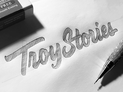 Troy Stories lettering logo logotype script typography леттеринг лого логотип
