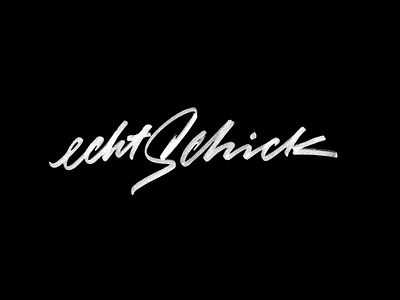 echt Schick brushpen brushpen script calligraphy lettering logo logotype schick script леттеринг лого логотип