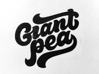 Giantpea black draft hand drawing hand writing logo paper pen proposal sketch