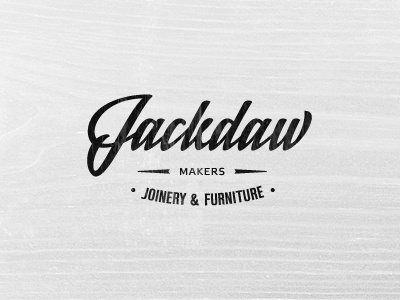 Jackdaw black furniture joinery lettering letters logo typography
