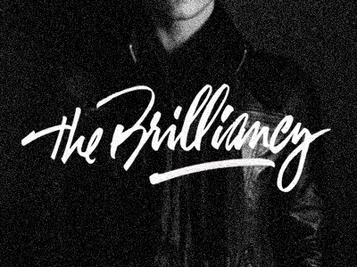 The Brilliancy v.2 calligraphy draft italic lettering logo script sketch white