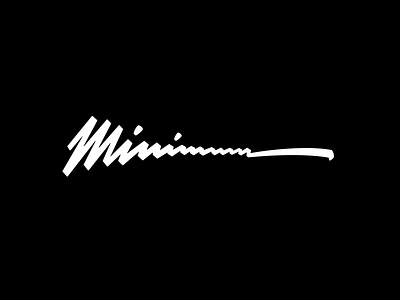 Minimum brush lettering calligraphic expressive lettering logo minimalism minimum