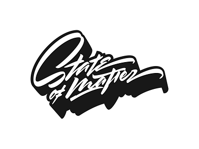 State of Matter custom lettering hand lettering lettering logo logotype wake wave