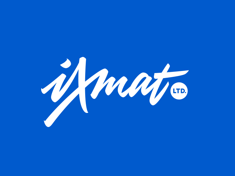 Ixmat Ltd. brush brush lettering brush script custom lettering lettering logo logotype
