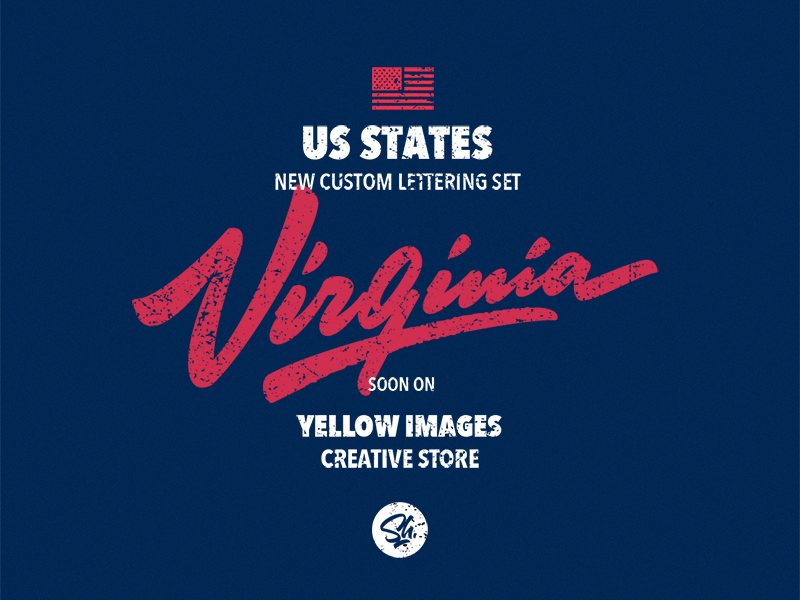 US States custom lettering lettering script script lettering states us us states usa