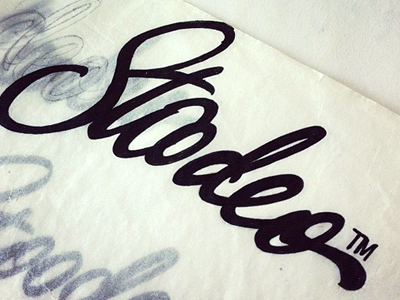 Stoodeo logo identity lettering calligraphy typography brushpen hand-written custom script
