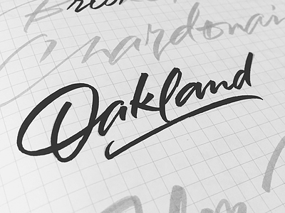 Oakland calligraphy custom lettering oakland state states us us states usa