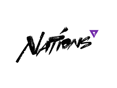 Nations brush brush script calligraphy chinese design graphic design lettering nations