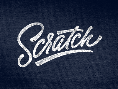 Scratch custom identity lettering logo oldschool swoosh typographic