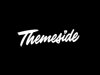 Themeside design lettering logo logotype script themeside wordpress