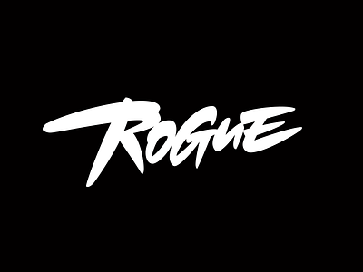 Rogue bold lettering logo logotype rogue smooth