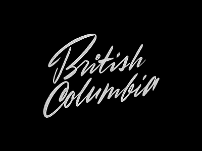 British Columbia british columbia brushpen lettering brushpen script canada lettering script