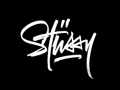 Stüssy apparel brushpen brushpenscript calligraphy handwriting lettering practice stüssy urban