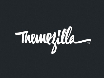 Themezilla logo id identity custom lettering typography hand-writing handdrawing wordpress theme design web