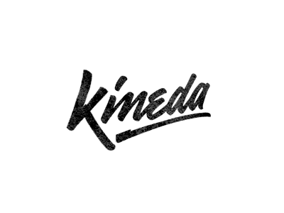 Kineda brush pen concept custom draft gel pen hand writing initial lettering logo sketch