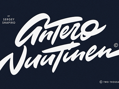 Antero Nuutinen bold brushpen script calligraphy custom hand writing identity lettering logo script smooth typography vector