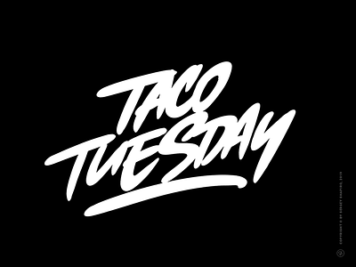 Taco Tuesday brush customlettering handwriting handwritten lettering lettering art lettering logo mexican procreate procreateapp taco tacos
