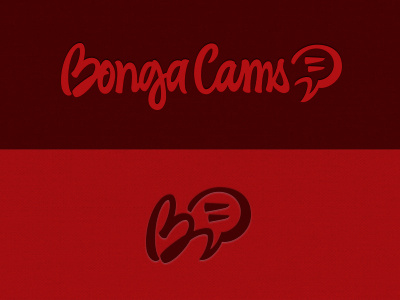 Bonga Cams app bubble chat custom hand hand writing lettering logo writing