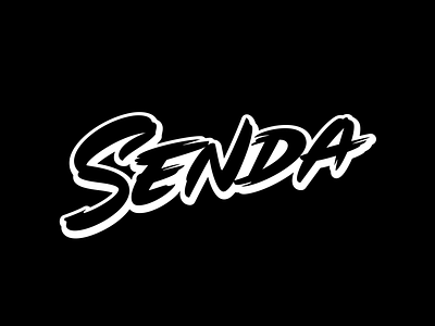 Senda custom logo design hand writing icon identity lettering logo logotype mark senda sendaathletics sports sports logo typography леттеринг