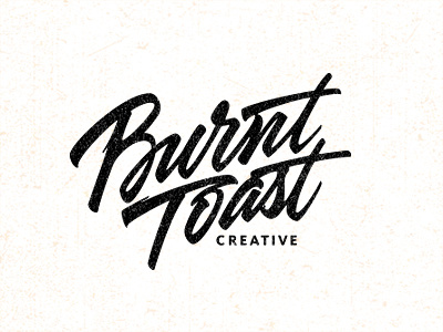 Burnt Toast black calligraphy custom hand hand writing lettering logo script scripty typography