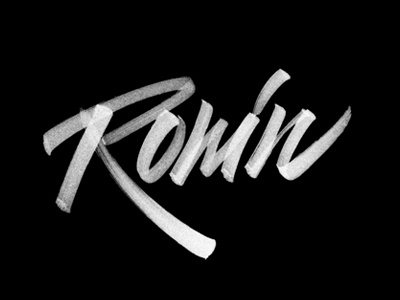 Ronin black brush brush pen calligraphy custom white writing