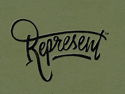 Represent custom draft handmade lettering logo sketch writing