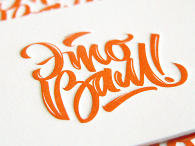 Это Вам! calligraphy foryou handmade letterpress logo orange