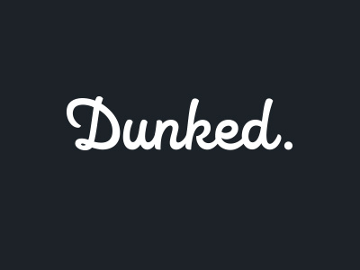 Dunked app lettering logo typography web