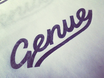 Genue design hand drawing lettering letters logo studio typography web