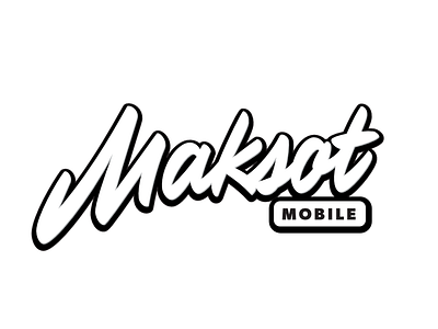 Maksot bold brush brushpen brushpen script lettering logo logodesign logotype mobile vector