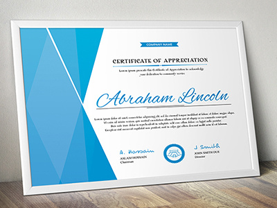 Simple Multipurpose Certificate GD012 achievement award blue certificate classical corporate ornaments decorative diploma graduation modern template