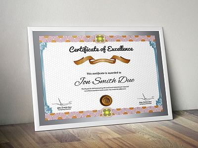 Multipurpose Training Unique Certificate (PSD,AIl) achievement award certificate classical clean company corporate decorative diploma frame gift voucher
