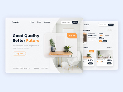 Turret Furniture Shop - Web Design UI