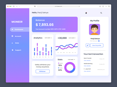 Moneer - Web Design UI Rework