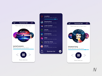 Music Player - Daily UI 9 arienne visuals dailyui google pixel music app music player product design ui ui design