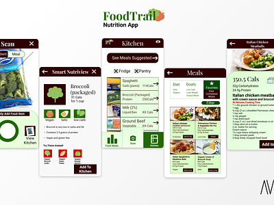 FoodTrail Nutrition App (UX) android fitness food google pixel keto nutrition product design user experience design user interface ux design
