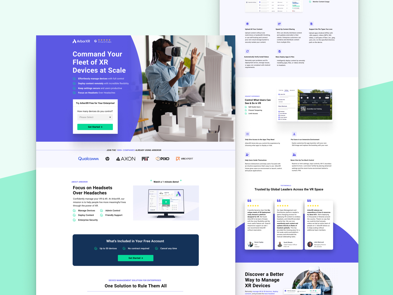 🌐 XR Device Management – Lead Gen Landing Page by Alexis Abadayan for ...