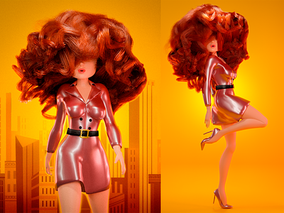 Sarah Bellum (Powerpuff Girls) - 3D Model &Render- 3d 3d art animation character design graphic design