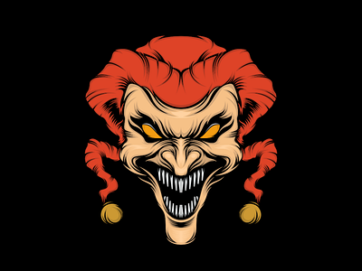 crazy clown animation branding design illustration illustrator logo teedesign typography ui vector